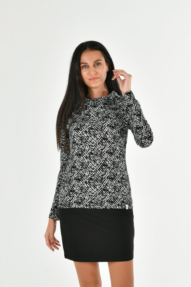 Turtle Neck Fancy Blouse LARA-58